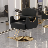 Fauteuil de Barbier Hydraulique Vintage pour Salon de Coiffure et Esthétique, Nouveau Mobilier de Coiffure en Métal Inclinable pour Hôtels