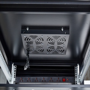 工厂设计的42U网络机柜19英寸落地式电信服务器机架4U/6U/12U/42U容量600毫米玻璃数据 - Product Image 4