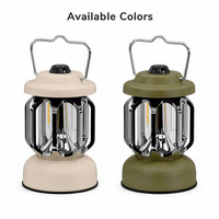 Lampe de camping LED Ruibao de style rétro avec charge rapide Type-C et gradation progressive pour tente et usage extérieur