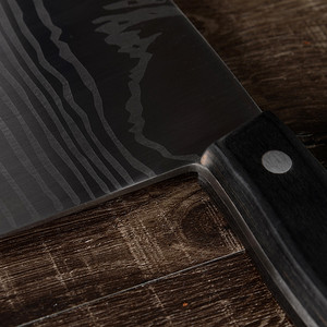 New Full Tang Gỗ Xử Lý Dày Ngoài Trời Săn Bắn Bếp Giết Mổ Bong Cleaver Da Vỏ Bọc Serbian Butcher Dao Để Bán - Product Image 5