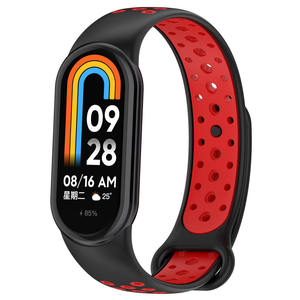 สายนาฬิกาข้อมือซิลิโคนสองสีสำหรับ Xiaomi Band 8/9 รุ่นสปอร์ต ขายดี - Product Image 1