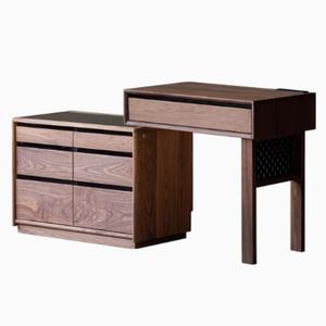 마스터 침실을위한 솔리드 우드 드레서 스탠드 원피스 버킷 디자인 침실 책상 메이크업 화장대 - Product Image 2