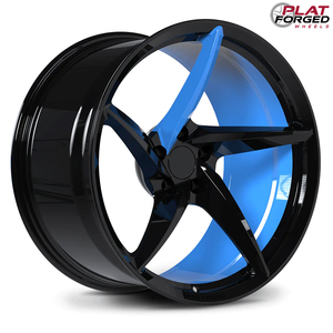 Cerchi in Lega Forgiati Monoblocco Personalizzati Nero Lucido <span class=keywords><strong>Rosso</strong></span> Spazzolato Concavi Profondi 20 21 22 Pollici per Chevrolet Corvette Camaro - Product Image 4