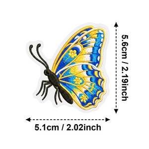 Nuevas Pegatinas de Mariposas con Estilo de Bordado, Pegatinas Transparentes de Mariposas con Diseño Creativo y Estético, Venta al por Mayor - Product Image 5