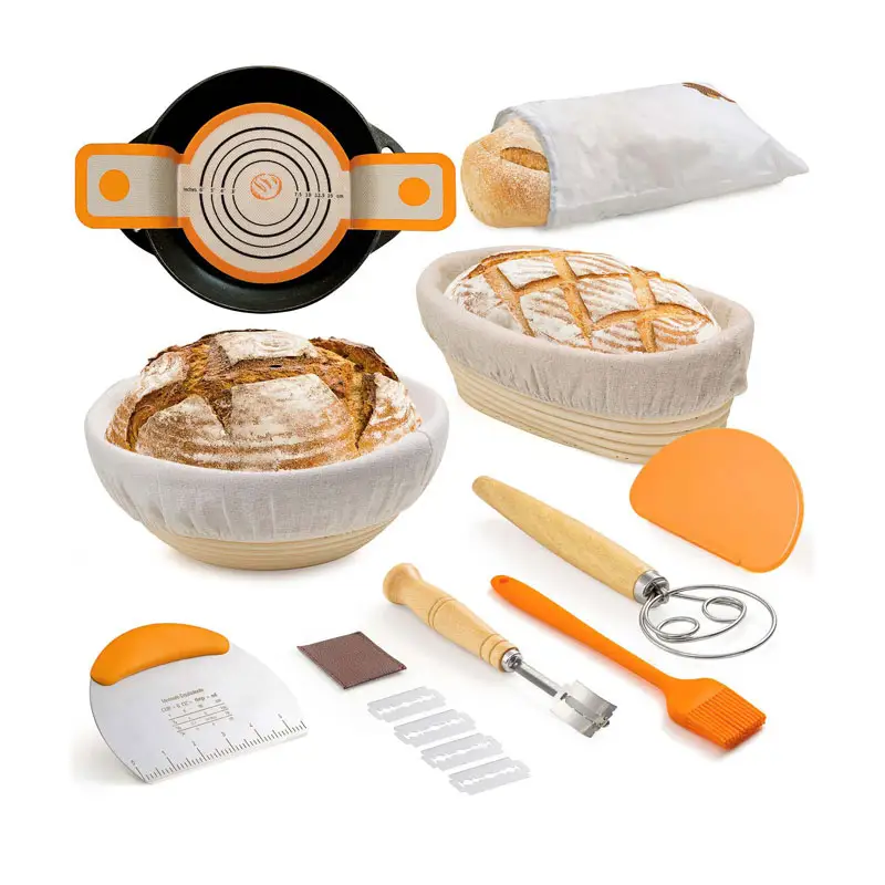 9-дюймовая корзина для защиты от хлеба, круглые и овальные корзины из ротанга для выпечки хлеба на закваске с хлебом