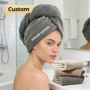 <span class=keywords><strong>Asciugamano</strong></span> per Capelli in Microfibra Super Assorbente di Alta Qualità con Logo Personalizzato Ricamato, Asciugatura Rapida, Ecologico, Turbante per Spa - Product Image 1