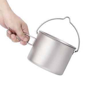 Servizio da tavola da campeggio in titanio Set di pentole da turismo all'aperto pentola da cucina Picnic cucina Trekking 900ml/1100ml/1600ml - Product Image 1