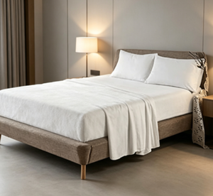 Breathable Thermal Brush <strong>Flat</strong> <strong>Sheet</strong> 250TC Lightweight Bed Linen for Guest Room - Product Image 1