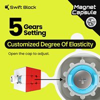 Cube de vitesse magnétique GAN Swift Block 355S 3x3, 48 aimants, sans autocollants, rapide, fluide, classique, cube magique GAN355S, jeu de puzzle, jouets