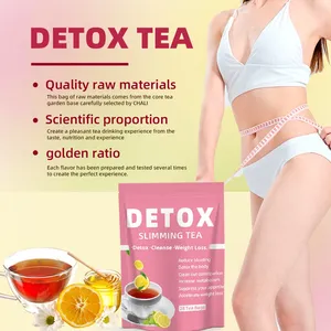 Ventre grosso pigro 28 giorni di disintossicazione dimagrante tè biologico a base di erbe bevanda di pulizia sana bellezza per le donne adulti sfuso - Product Image 2