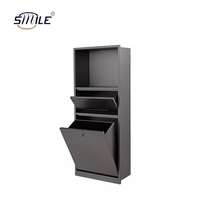 Boîte aux lettres et armoire de livraison SMILE en métal antivol et étanche pour la maison, le bureau et l'extérieur avec rangement mural