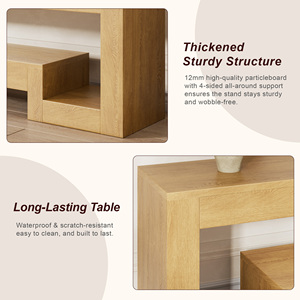 <span class=keywords><strong>Meuble</strong></span> <span class=keywords><strong>TV</strong></span> minimaliste Japandi avec éclairage LED, console multimédia de 54,3 pouces pour téléviseurs de 45 à 65 pouces, salon, chambre à coucher - Product Image 5