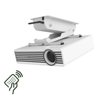 Support de projecteur de plafond inclinable à 90 degrés motorisé électrique avec matériau SPCC Capacité de 26,5 livres Télécommande