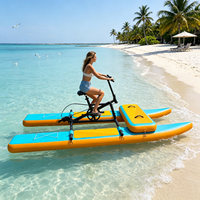 Vélo aquatique gonflable en PVC pour le plaisir personnel et familial à la plage, utilisation en extérieur, design portable, vente chaude