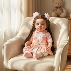 Muñeca Realista R&B <span class=keywords><strong>de</strong></span> 15 Pulgadas (46 cm), Muñeca <span class=keywords><strong>de</strong></span> <span class=keywords><strong>Arte</strong></span> Hecha a Mano, Linda Princesa <span class=keywords><strong>de</strong></span> Silicona Platino, Muñeca Realista <span class=keywords><strong>Reborn</strong></span> - Product Image 4