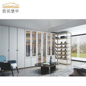Stile nordico di lusso <span class=keywords><strong>armadio</strong></span> disegni <span class=keywords><strong>armadio</strong></span> in legno Su Misura di disegno semplice <span class=keywords><strong>armadio</strong></span> bianco stile per la <span class=keywords><strong>camera</strong></span> da letto - Product Image 1