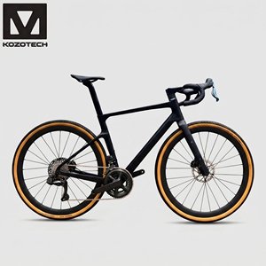 Bicicleta de Gravel KOZO Ostro con Cuadro de Fibra de Carbono, Ruedas de 50 mm, Grupo Sensah 105 R7120/R7170 UT R8170 OEM Di2, Modelo Ostro-GEX-13s Eele para Adultos - Product Image 1