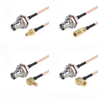 Câble coaxial RF RG316 BNC vers SMA 50 Ohm, connecteurs BNC mâle/femelle vers SMA femelle/mâle, cordon de raccordement à angle droit pour panneau de montage