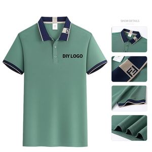 เสื้อโปโลไซส์ใหญ่สั่งทำพิเศษสำหรับชุดยูนิฟอร์ม เสื้อยืดเปล่าเรียบง่ายสำหรับออกกำลังกาย วิ่ง เล่นกอล์ฟ ปักโลโก้ เสื้อโปโลชาย - Product Image 2