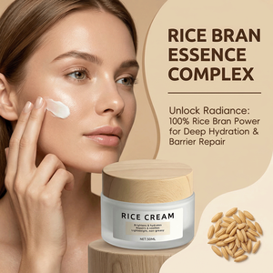 <span class=keywords><strong>Crema</strong></span> Viso all'Essenza di Crusca di Riso 50ml Testata Dermatologicamente Leggera Non Unta Idratazione Profonda Riparazione Barriera Cutanea Illuminante - Product Image 3