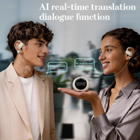 Auriculares con Traductor IA, 164+ Idiomas, Traducción en Tiempo Real, Estuche Inteligente con Pantalla LED, Auriculares Intrauditivos, Resistentes al Agua IPX4, Sonido de Alta Fidelidad