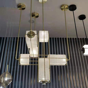 Lámpara de Araña Combinada para Vestíbulo de Hotel o Villa de Lujo, Estilo Chino Moderno, para Restaurante, Bar, Mesa de Comedor Larga, Sala de Estudio o Salón de Té - Product Image 4