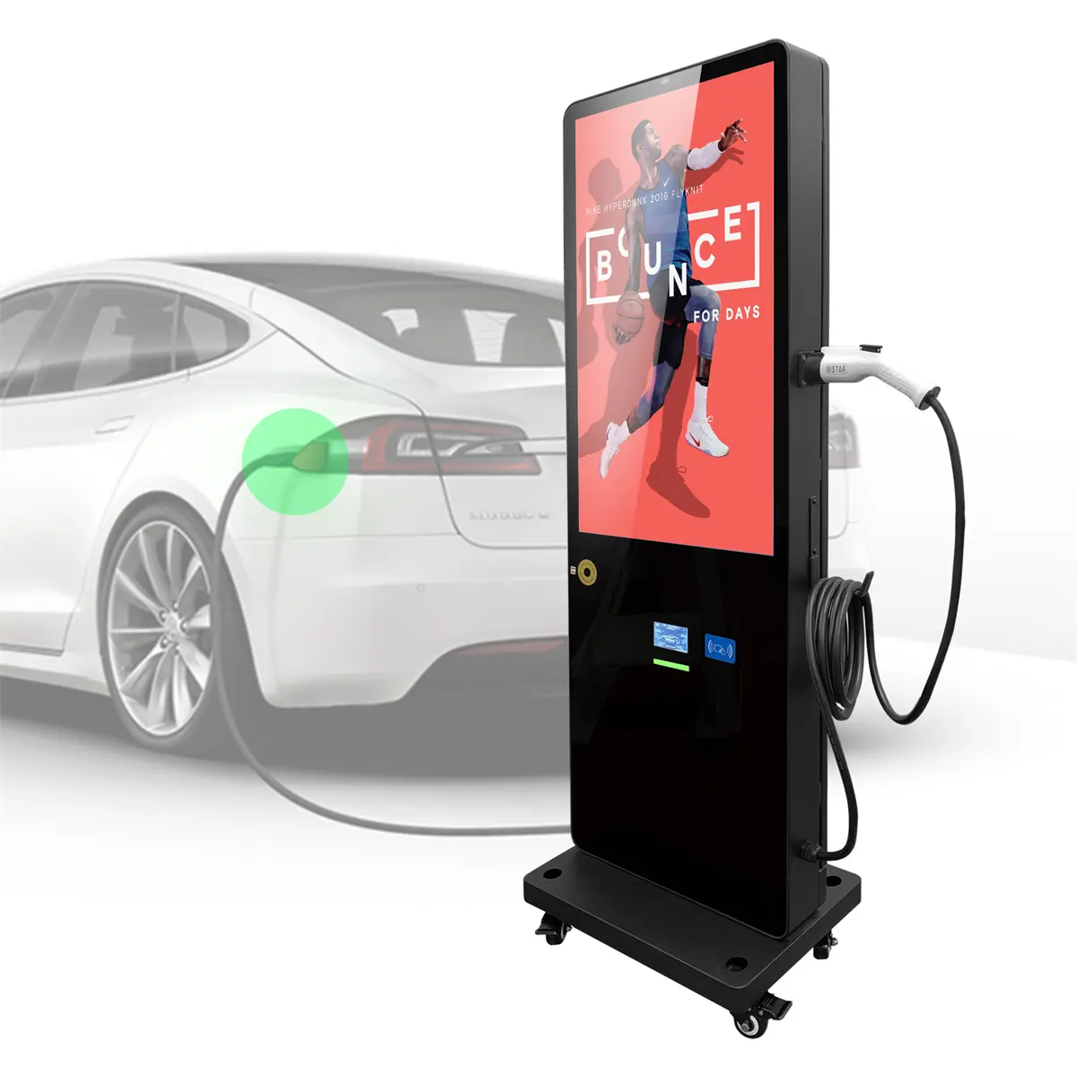 Ev Charger Station Advertising Unit Ac Charger Outdoor Commercial Electric Vehicle Charging Station