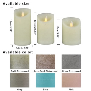 Giáng sinh thực tế ngà voi sáp pin dẫn <span class=keywords><strong>Flameless</strong></span> nến với di chuyển ngọn lửa - Product Image 3