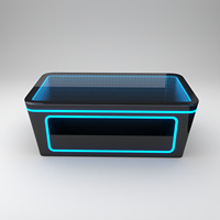 Haute Qualité Bar À Vin Discothèque VIP Lounge Bistro Meubles Personnaliser Logo En Acier Inoxydable Étanche Durable Light up Led Table