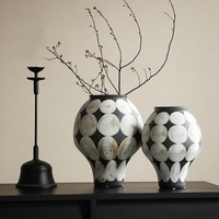 Vases de sol en céramique et terre cuite style Wabi-sabi, porcelaine ancienne, chinois vintage, créatifs, peints à la main, à pois, rustiques, décoratifs