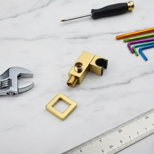 Accessoire de quincaillerie en laiton carré au design moderne, multicolore, réglable, noir mat brossé, léger, installation facile - Product Image 4