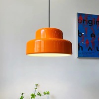 Luminaire suspendu LED créatif de style nordique vintage orange, pour restaurant et cuisine, avec télécommande, vente en gros