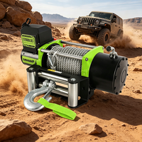 Treuil électrique 12V/24V 17000lbs pour véhicule tout-terrain, câble en acier de 26 m, télécommande filaire et sans fil pour camion tout-terrain, SUV