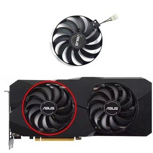 พัดลมการ์ดจอ T129215SU FDC10U12S9-C ขนาด 95 มม. DC 12V 0.50A 4 พิน สำหรับ <span class=keywords><strong>Asus</strong></span> Radeon <span class=keywords><strong>Rx</strong></span> 5700 <span class=keywords><strong>5600</strong></span> <span class=keywords><strong>Xt</strong></span> Dual Evo Oc - Product Image 2