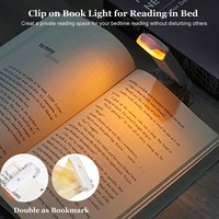 Lampes de lecture portables pliables à clip USB mini modernes, protection des yeux bleue, protection des yeux minimaliste, lampes de lecture pour la lecture