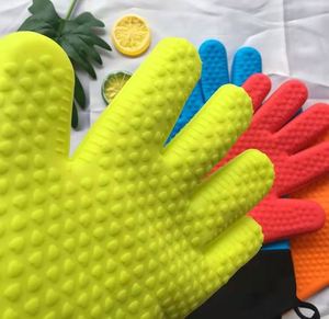 Guantes de Silicona Resistentes al Calor al por Mayor, Guantes de Cocina de Algodón para Barbacoa, Guantes para Horno y Microondas, Guantes Resistentes al Calor - Product Image 4