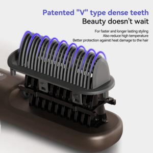 Cordless Hair Straightener <b>Brush</b> 1200W PTC Plate Negative Ion LCD Display Portable Battery <b>Powered</b> Household Use - Product Image 3