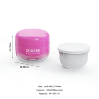 Pot cosmétique rechargeable Choebe 50g en plastique PET pour soins du visage, idéal pour les voyages, avec option de recharge