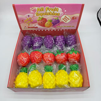 Juguete Blandito de Frutas Mixtas al por Mayor, Juguete Elástico de Sandía para Apretar, Juguete de Descompresión de Colores Sólidos Arcoíris Surtidos
