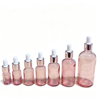 Emballages cosmétiques personnalisés, flacons de mélange, flacons d'huile essentielle roses, flacons compte-gouttes en verre, flacons d'essence liquide, flacons vides