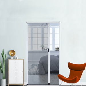 Vente en gros DIY <span class=keywords><strong>Porte</strong></span> coulissante <span class=keywords><strong>pliante</strong></span> sans rail anti-moustiques moustiquaires <span class=keywords><strong>Porte</strong></span> moustiquaire plissée rétractable - Product Image 1