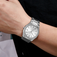 Montre mécanique automatique de luxe vintage pour homme, squelette, à remontage automatique, en acier inoxydable brossé, étanche, avec cadran lumineux