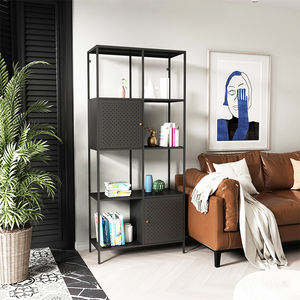 Estante Organizador de Alambre Metálico para Muebles, Blanco y Negro, 4 Niveles, Estantes para Almacenamiento en el Hogar, Unidad de Almacenamiento y Estantería con Gancho - Product Image 1