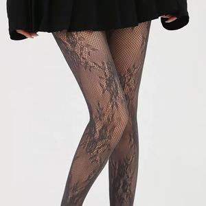 <span class=keywords><strong>Bas</strong></span> vintage en dentelle florale ajourée, jacquard, style Y2K, <span class=keywords><strong>bas</strong></span> résille noirs, sexy, anti-accrocs, <span class=keywords><strong>bas</strong></span> en soie pour femmes - Product Image 6
