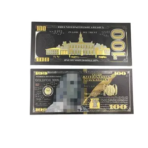 Uang Kertas 100 Usd Foil Emas Uang Kertas Foil Emas untuk Hadiah Koleksi Nilai Peringatan
