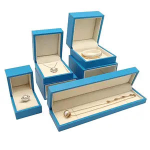 GR kotak kemasan perhiasan liontin kalung pabrikan kotak perhiasan kustom kertas mewah dengan kotak cincin kulit logo untuk jewe