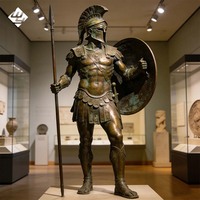Statue de Homme en Bronze Grandeur Nature, Sculpture Métallique d'Extérieur pour Jardin, Figurine de Guerrier Samouraï Célèbre pour Décoration de Parc