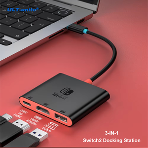 ULT-unite Switch <span class=keywords><strong>2</strong></span> Dock 4K HDMI USB <span class=keywords><strong>3</strong></span>.0 Hub Adapter USB-C Splitter TV Tragbare Dockingstation Typ-C Hub mit PD-Ladefunktion - Product Image 1