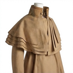 Civil Reproduction Collar Winter <b>Coats</b> Ruffle Hem <b>Long</b> Sleeve Outerwear Great <b>Coats</b> for <b>Men's</b> - Product Image 2