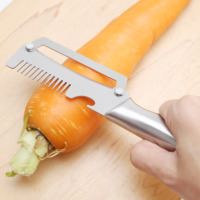 Geüpgradede multifunctionele 3-in-1 premium groenteschiller flesopener voor fruit, aardappel en wortel